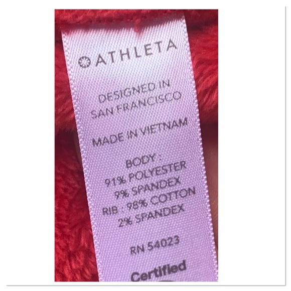 Athleta Triumph Double Cozy Karma Hoodie Jacket Red Size Small - Picture 8 of 8